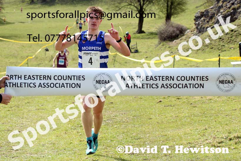 Masters men 2021 NECAA Cross Country Relays, Thornley Farm, Peterlee, Saturday, April 10th. Photo: David T. Hewitson/Sports for All Pics